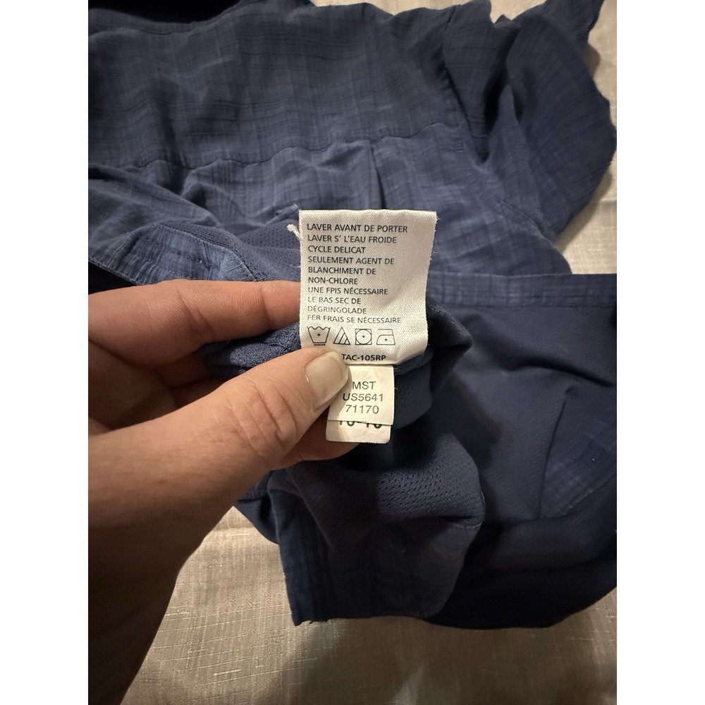5.11 Tactical Shirt Mens Medium Plaid Blue Snap Up Lined  Short Sleeve 511 - Picture 7 of 9